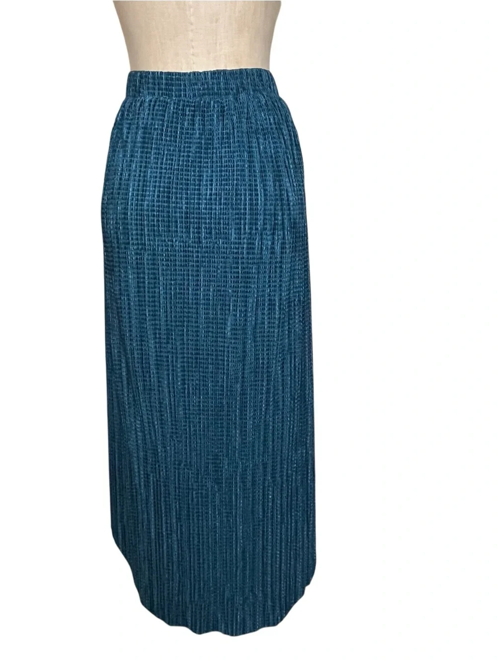 Anthropologie Sabina Musayev Odelle Textured Shimmer Skirt Pull On Blue Large